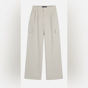 Hollister Ultra High-Rise Wide-Leg Creme Pants/Trousers